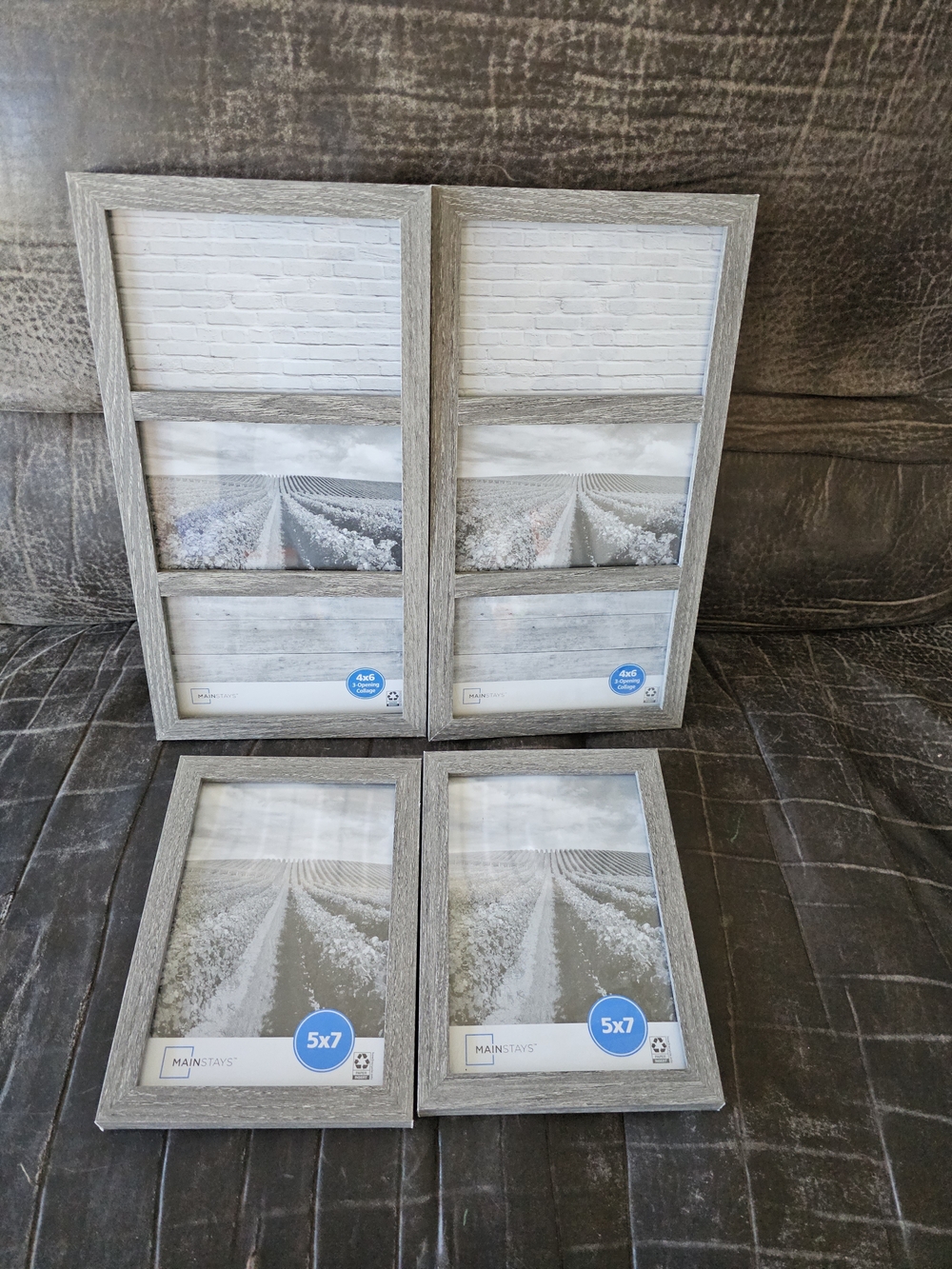 Mainstays Weathered Gray Woodgrain Picture Frame Set